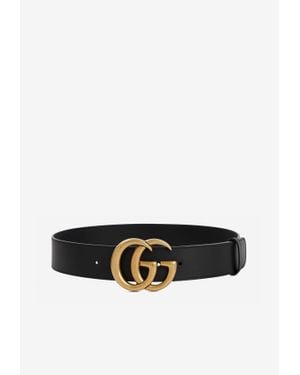 Gucci Marmont Leather Belt - White