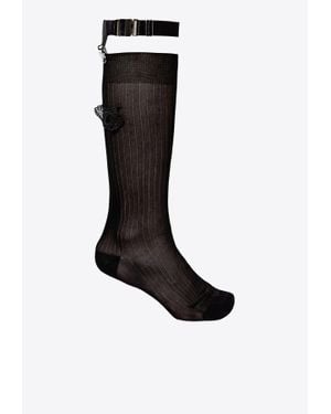 DSquared² Heart Appliqué Socks - Black