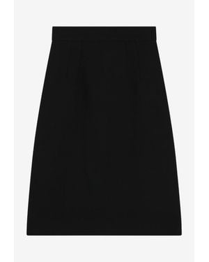 Dolce & Gabbana Wool Pencil Skirt - Black