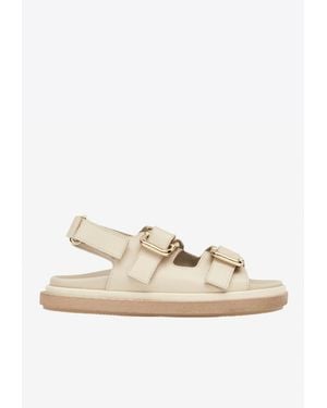Alohas Harper Leather Chunky Sandals - White
