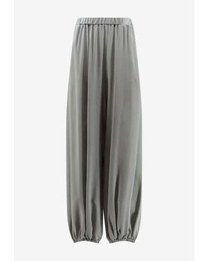 Alysi Wide-Leg Drawstring Pants - Gray