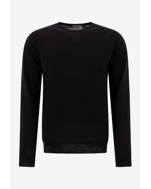 John Smedley Lundy Crewneck Sweater - Black
