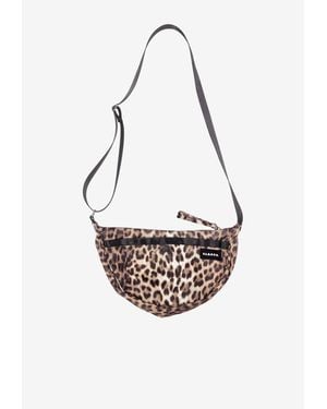 P.A.R.O.S.H. Pupil Leopard Print Crossbody Bag - White