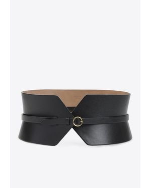 Alaïa Glossy Bustier Belt - Gray