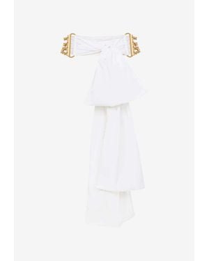Chloé Signature Bow Chain Belt - White