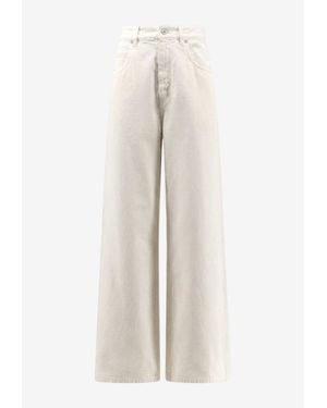 Brunello Cucinelli Logo Patch Boyfriend Jeans - Natural
