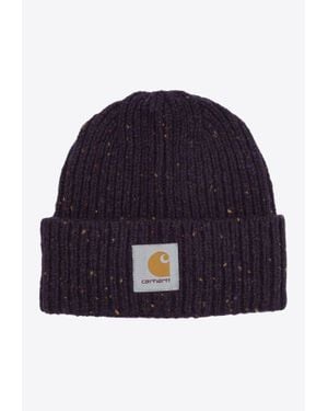 Carhartt Anglistic Ribbed Beanie - Blue