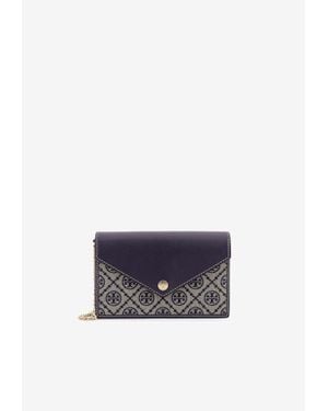 Tory Burch T-Monogram Envelope Chain Clutch - White