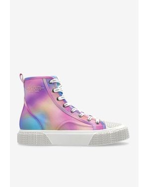 Marc Jacobs Airbrush Canvas High-Top Trainers - Pink