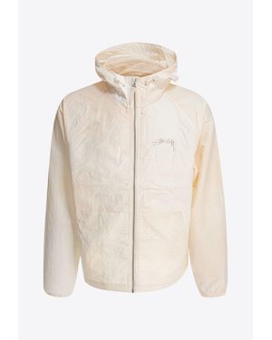 Stussy Beach Shell Wave Windbreaker Jacket - Natural