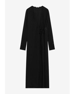 Fendi Chevron Jacquard Maxi Dress - Black