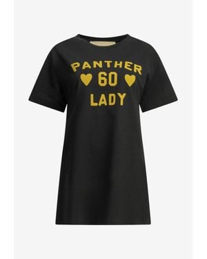 Valentino Panther Lady Printed T-Shirt - Black
