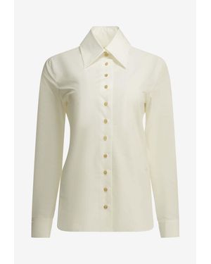 KHAITE Ivy Long-Sleeved Shirt - White