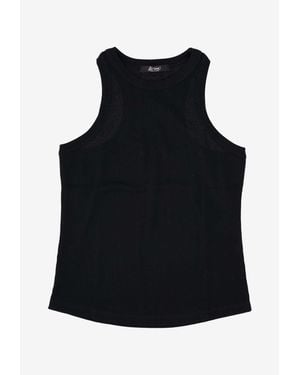 LA ROSE Essential Ribbed Tank Top - Black