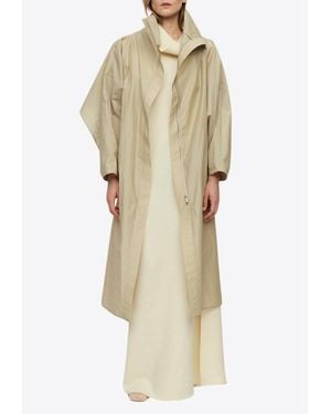 Ruohan Nuri Wrinkled Trench Coat - Natural