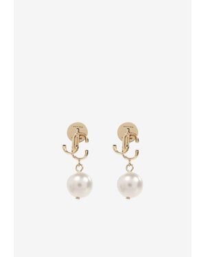 Jimmy Choo Jc Pearl Earrings - White