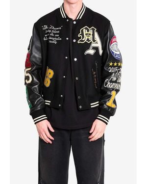 Amiri Varsity Patch Bomber Jacket - Black