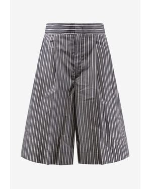 Soeur Henna Striped Tailored Shorts - Gray