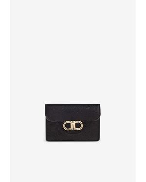 Ferragamo Gancini Leather Cardholder - White