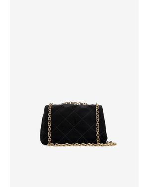 【関税&送料込】Chloe Black Velvet Small Chloe Heritage Shou CHLOÉ Heritage small embellished quilted velvet shoulder bag