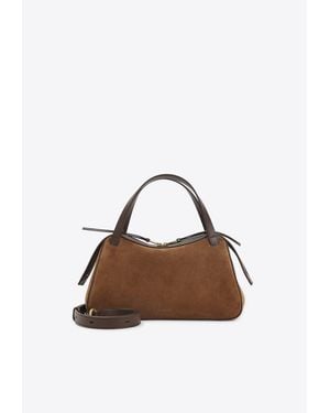 Jil Sander Dune Suede Shoulder Bag - Brown