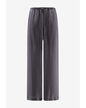 Alysi Wide-Leg Drawstring Pants - Gray