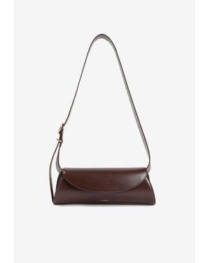 Jil Sander Cannolo Calf Leather Shoulder Bag - White