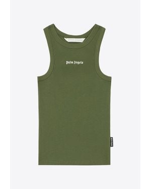 Palm Angels Classic Logo Tank Top - Green