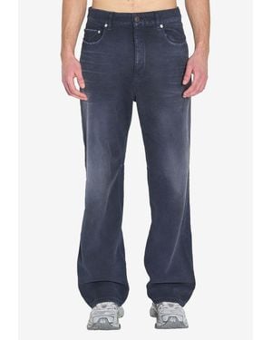 Balenciaga Baggy Straight-Leg Jeans - Blue