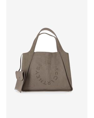 Stella McCartney Perforated Logo Tote Bag - Green