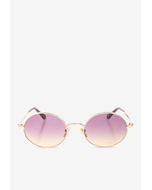 Chloé Aly Round-Frame Sunglasses - Pink