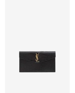 Saint Laurent Small Envelope Flat Clutch - White