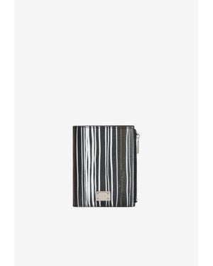 Dolce & Gabbana Stripe Print Wallet - White