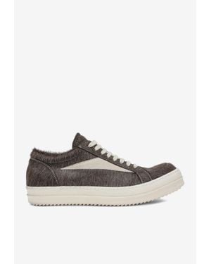 Rick Owens Vintage Suede Low-Top Sneakers - White