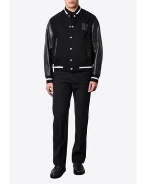 Givenchy 4G Logo Patch Bomber Jacket - Black
