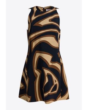 PUCCI Labirinto Print Mini Dress - Black