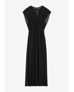 Calvin Klein Classic Belted Midi Dress - Black