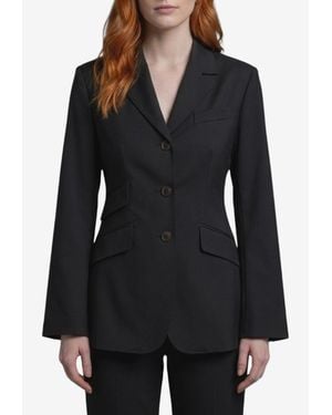 Max Mara Patio Wool Blazer - Black