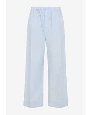 Carven Elastic-Waist Pants With Pleat - Blue