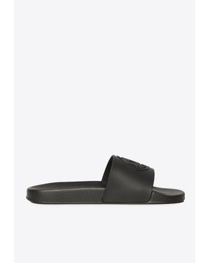 Moncler Basile Rubber Slides - White