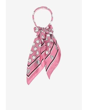 Moschino Printed Silk Headband - Red