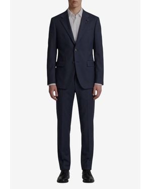 Lardini Single-Breasted Wool Suit - Blue