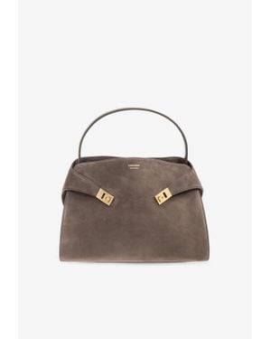 Ferragamo Medium Hug Soft Shoulder Bag - Grey