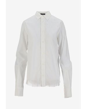Ann Demeulemeester Buttoned Embroidered Shirt - White