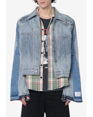 GALLERY DEPT. Buttoned Logo-Patched Jacket - Blue
