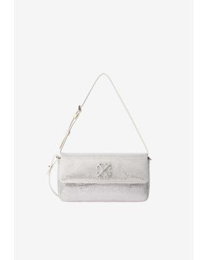 Off-White c/o Virgil Abloh Jitney Shoulder 0.7 Strass Shoulder Bag - White