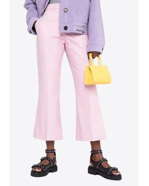 MSGM Tailored Cropped Pants - Pink