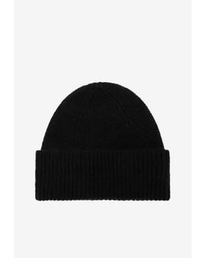 Roberto Collina Cashmere And Alpaca Ribbed Beanie - Black