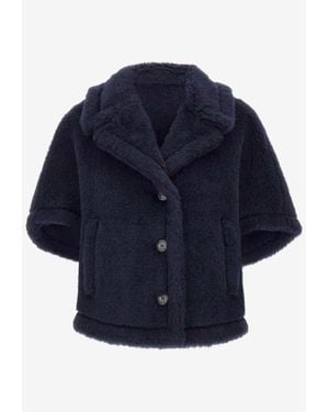 Max Mara Acorvinolny Short Teddy Coat - Blue