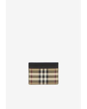 Burberry Checked Rectangular Cardholder - White